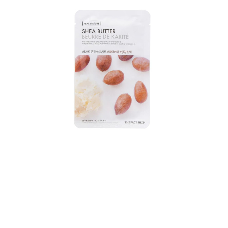 Masque en tissu Real Nature au beurre de karité The Face Shop - 20 g