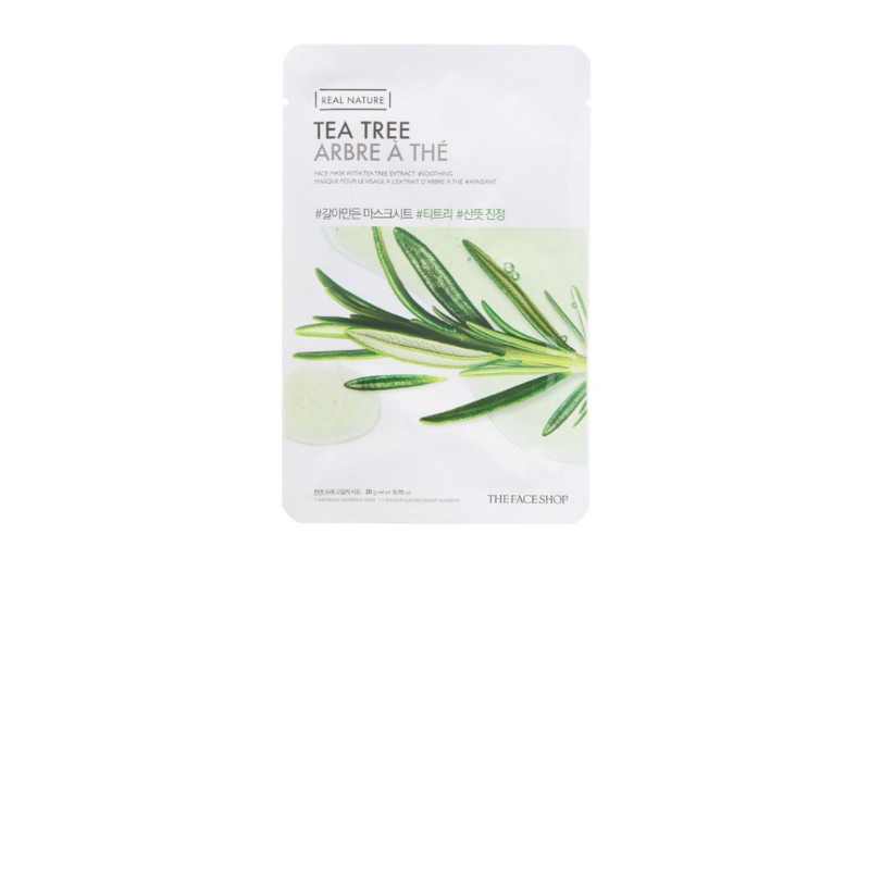 Masque en tissu Real Nature de The Face Shop à l'arbre à thé - 20 g
